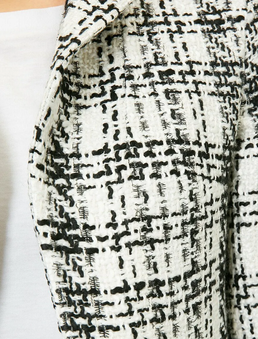 14941 Ecru-Black Check Jacket