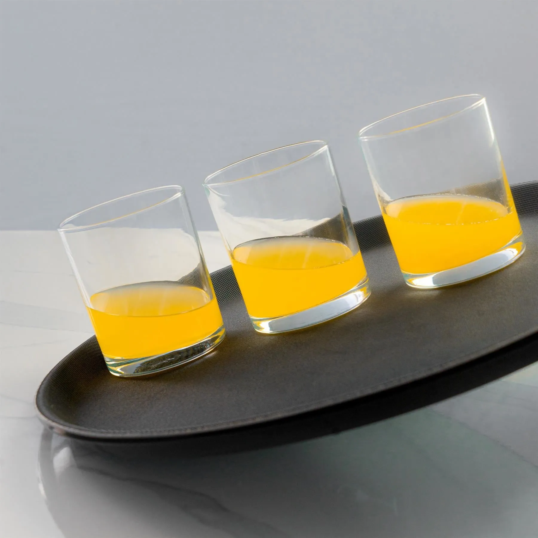 66cm x 45cm Black Rectangular Non-Slip Serving Tray - By Argon Tableware