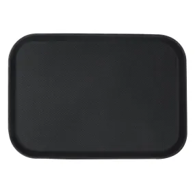 66cm x 45cm Black Rectangular Non-Slip Serving Tray - By Argon Tableware