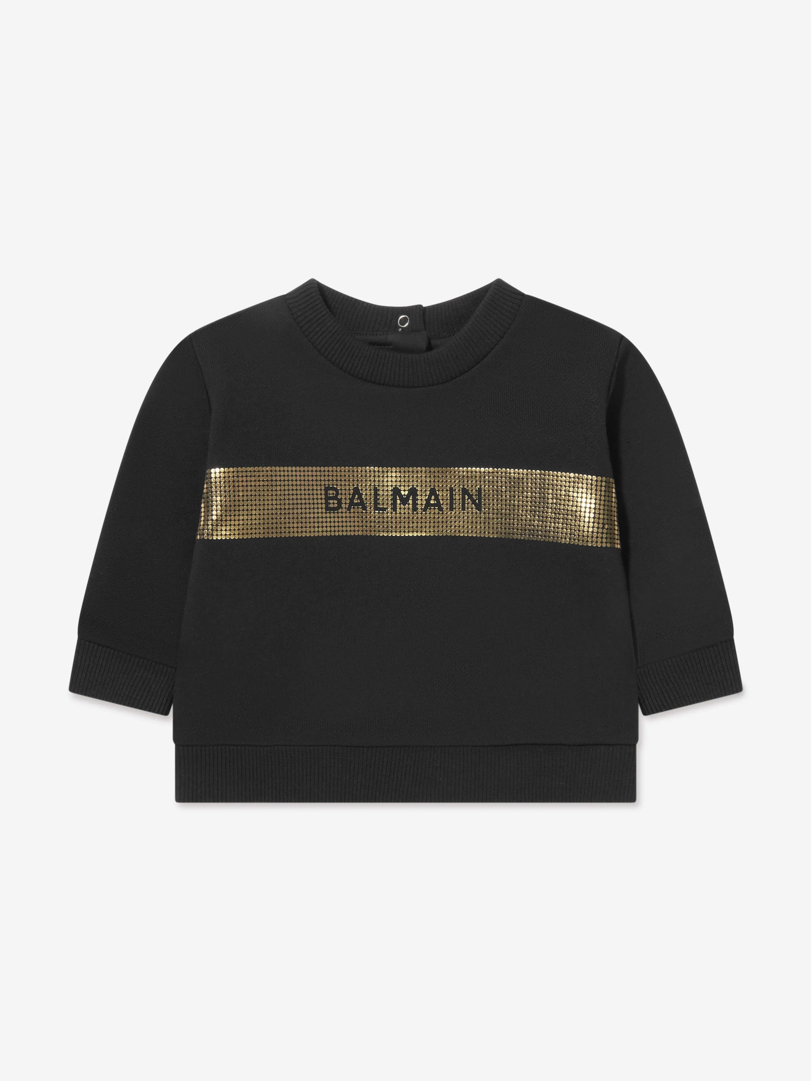 Balmain Baby Boys Logo Sweatshirt in Black