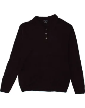 DOCKERS Mens Polo Neck Jumper Sweater XL Maroon Acrylic