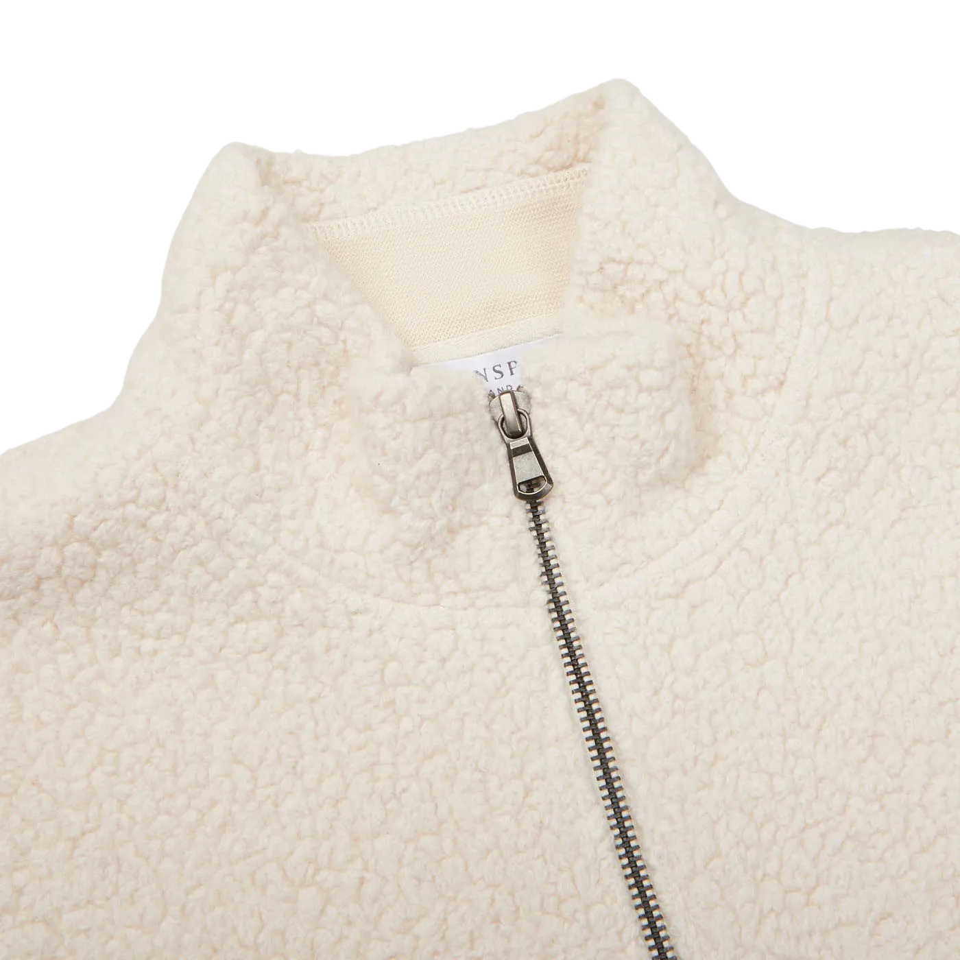 Ecru Wool Fleece Gilet