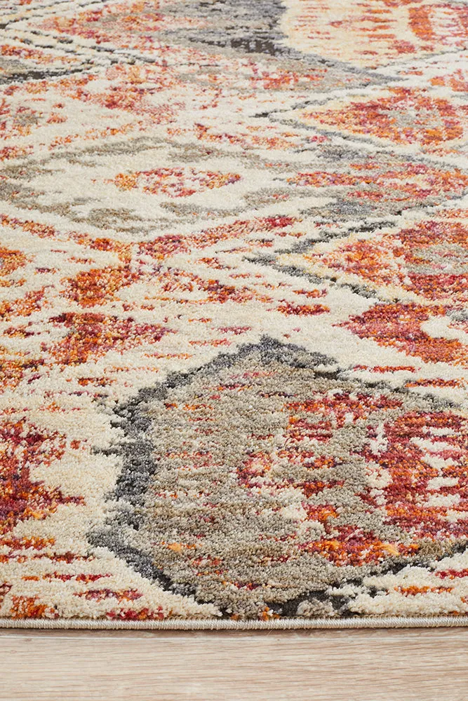 Fluid Sunset Modern Rust Rug