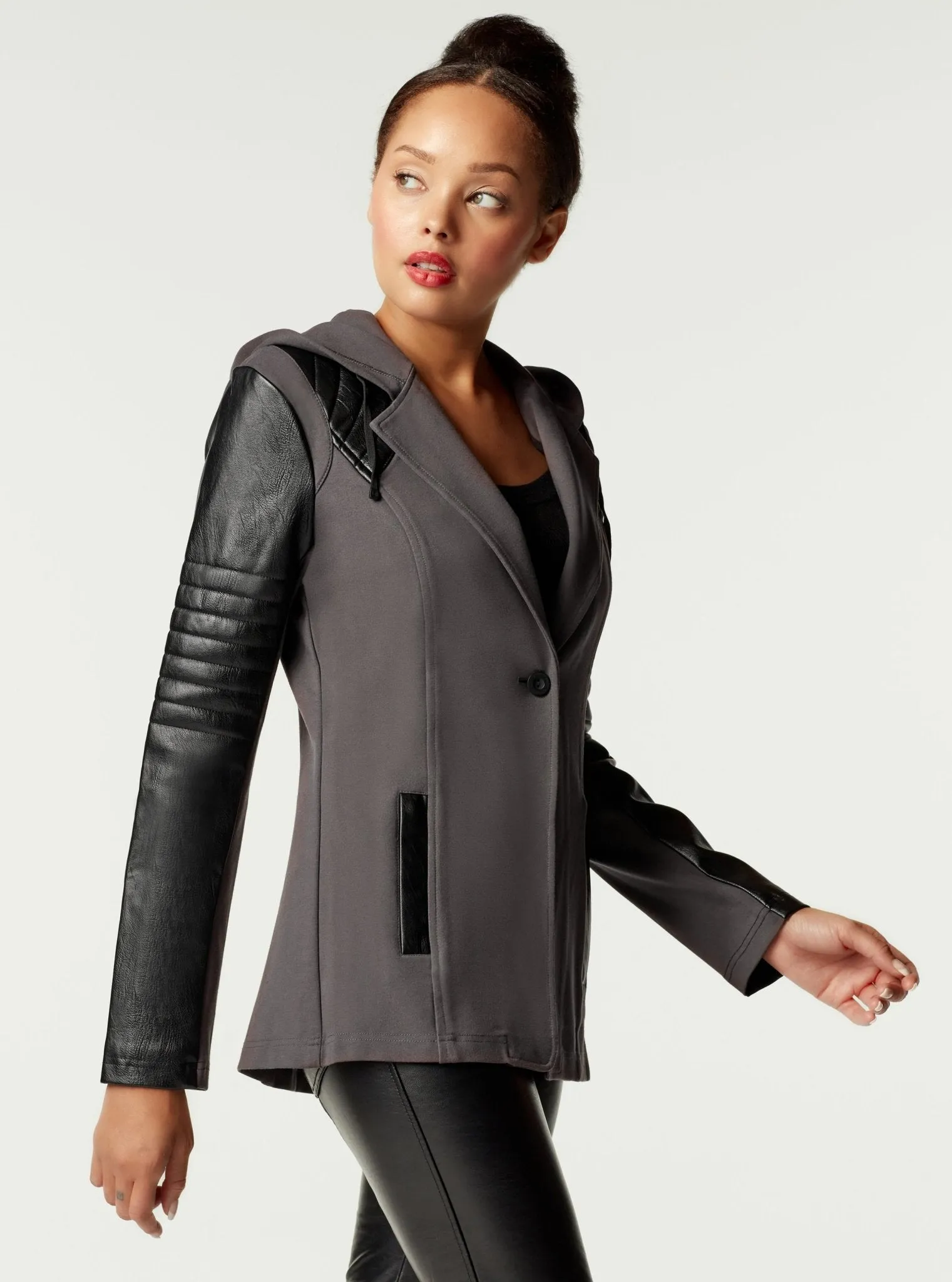 Hooded Blazer - Turbulence (Grey) FINAL SALE