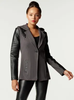Hooded Blazer - Turbulence (Grey) FINAL SALE