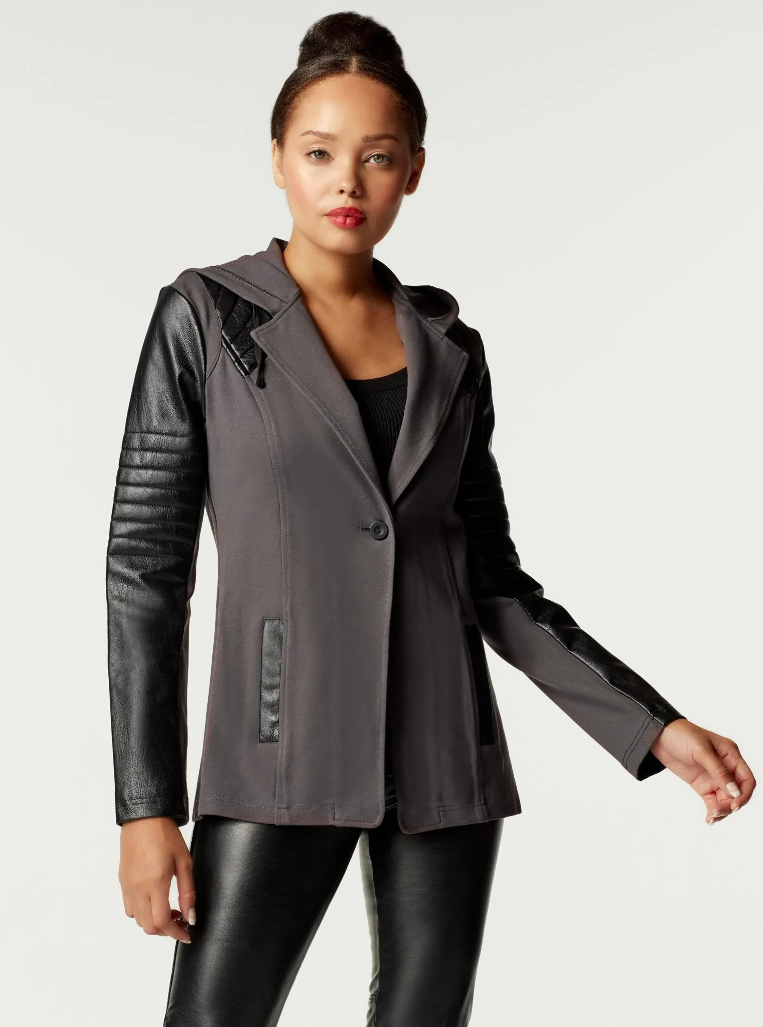 Hooded Blazer - Turbulence (Grey) FINAL SALE