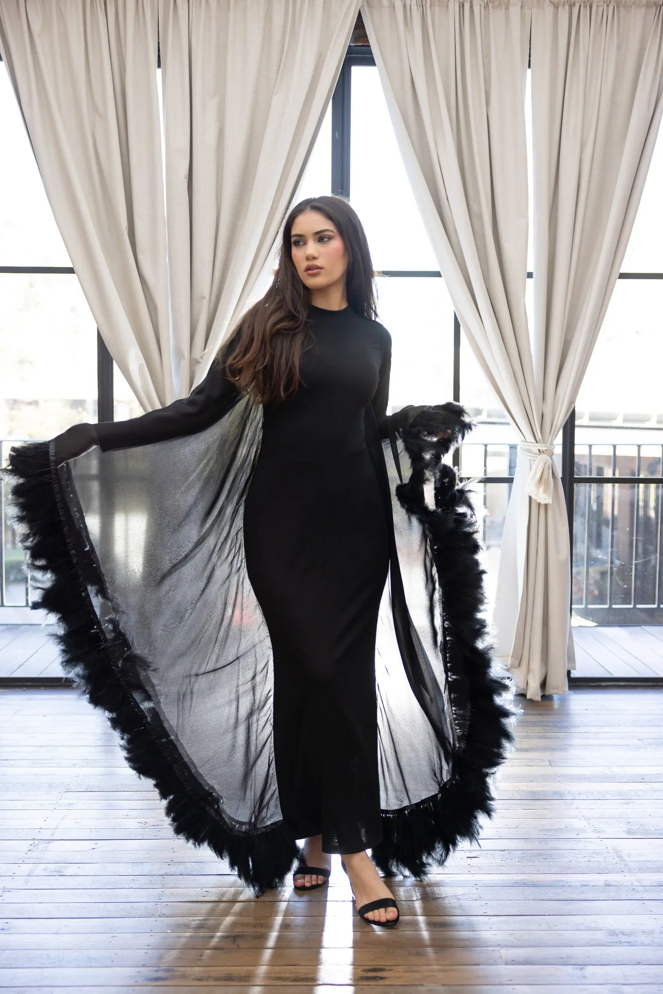 Kairo Feather Detailed Dress