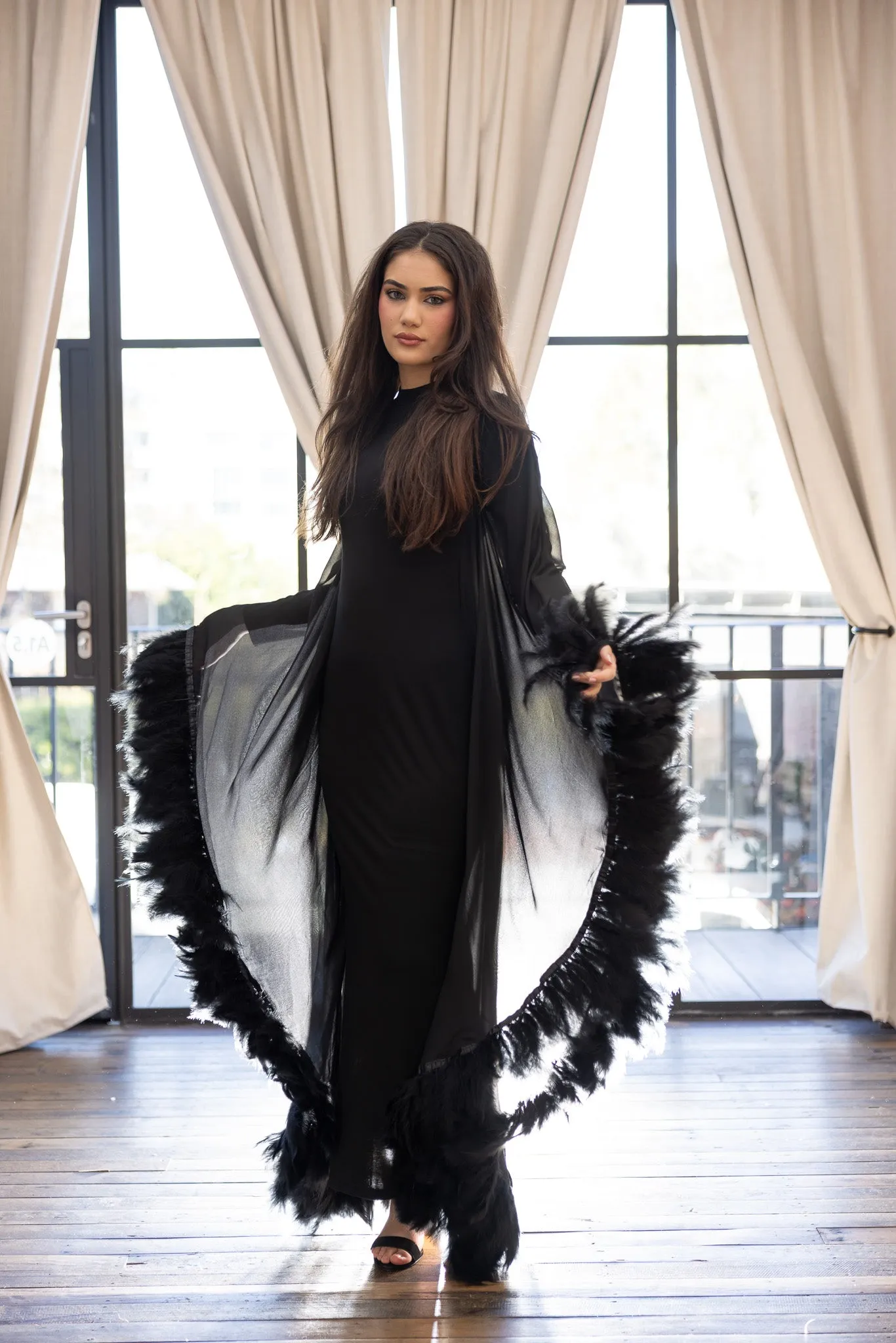 Kairo Feather Detailed Dress