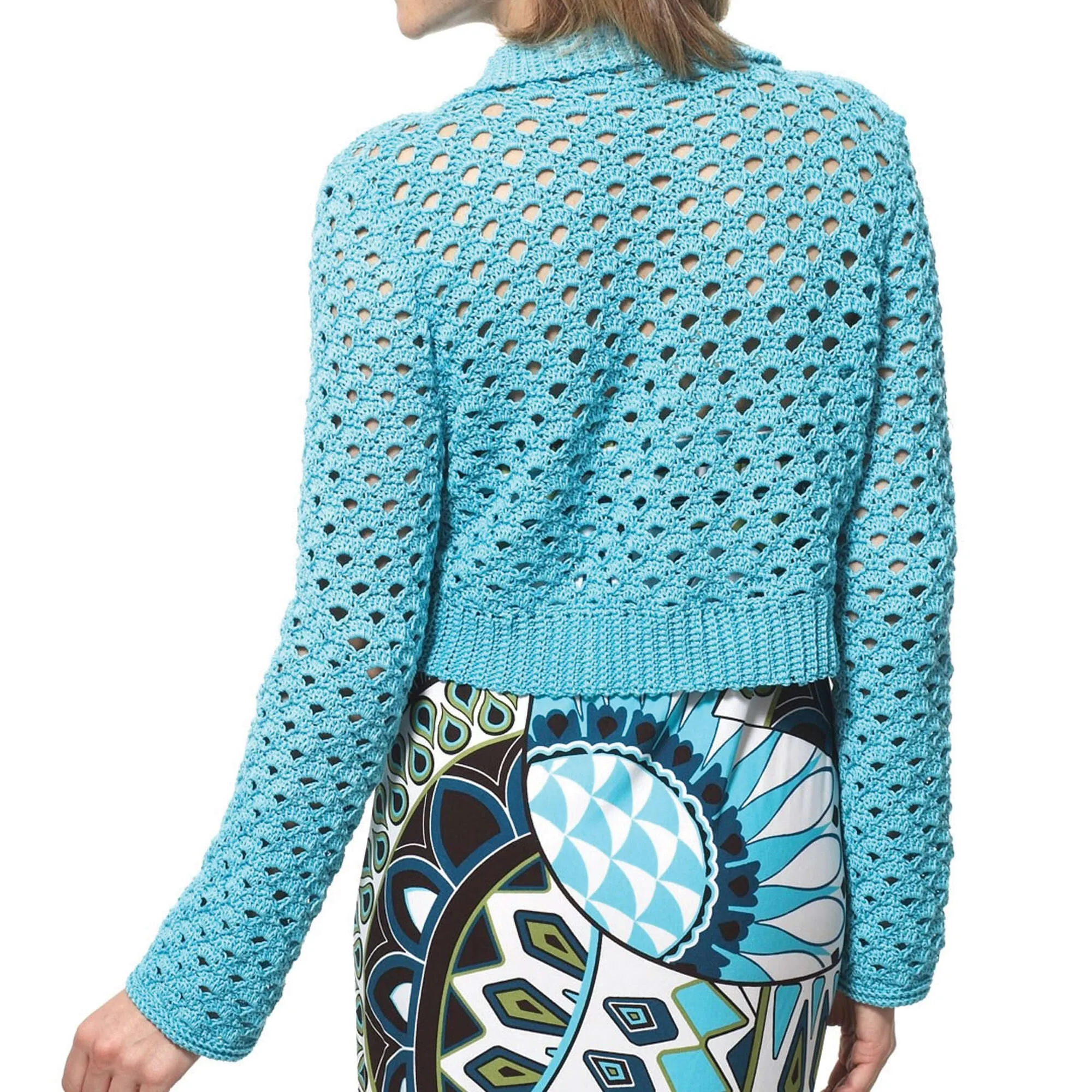 Patons Crochet Scallop Mesh Jacket