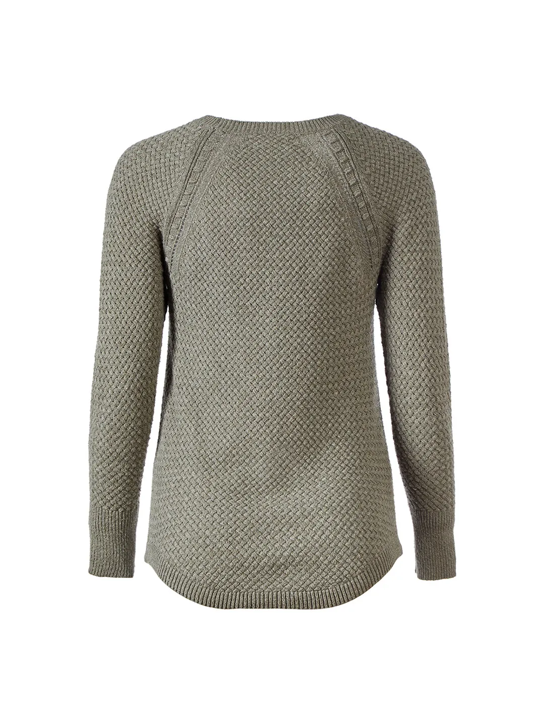 Stitchy Shirttail Sweater in Green Moss