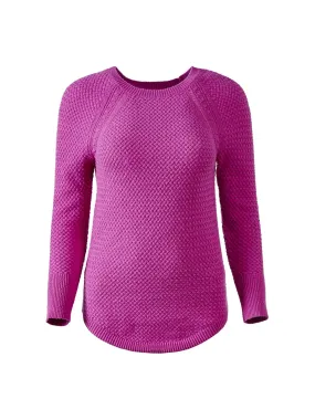 Stitchy Shirttail Sweater in Radiant Violet
