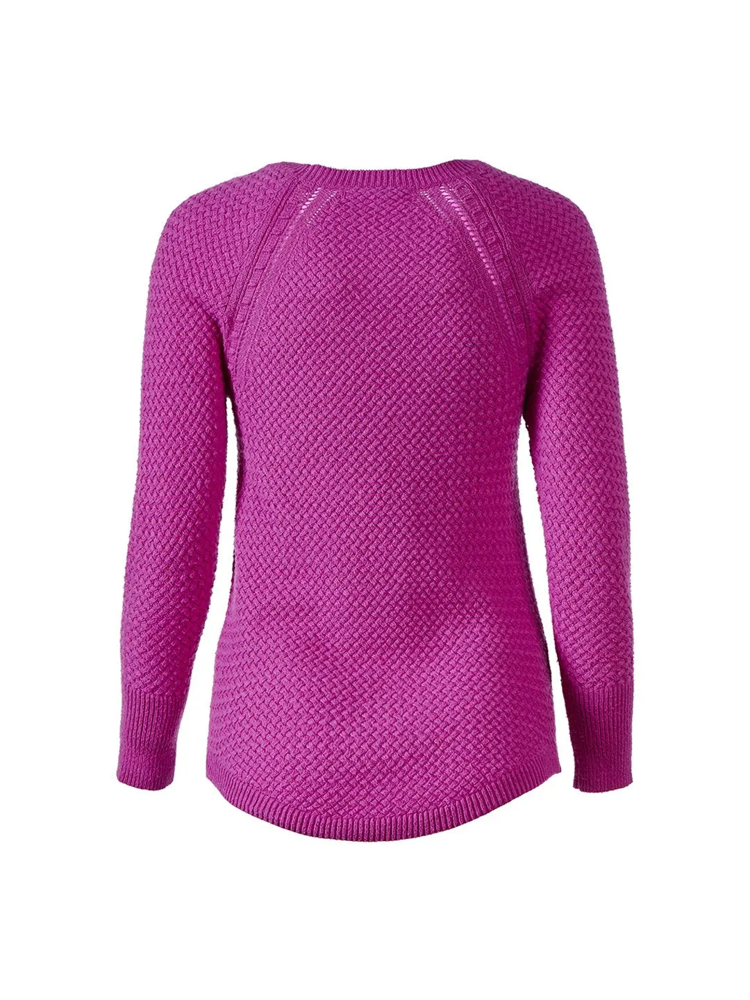 Stitchy Shirttail Sweater in Radiant Violet