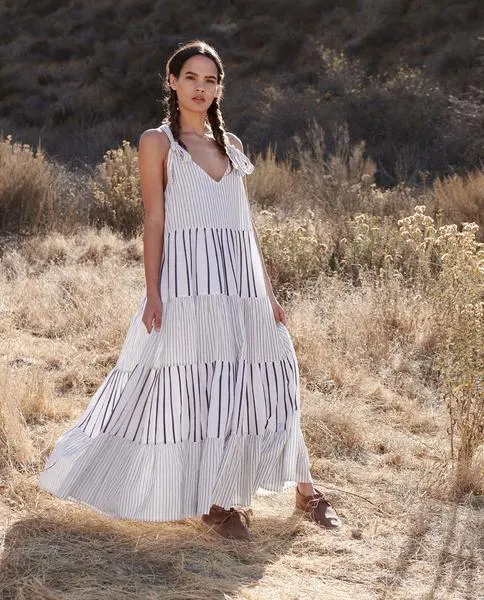 The Great - The Glen Dress Hill Stripe